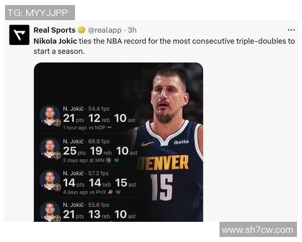 约基奇再创历史三双纪录掘金稳居西部第一展现冠军实力